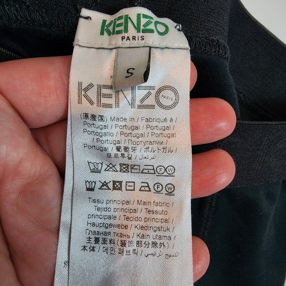 Kenzo Black Logo Sport Cyclist Shorts Cotton Stretch Biker Shorts US size Small - Picture 6 of 13
